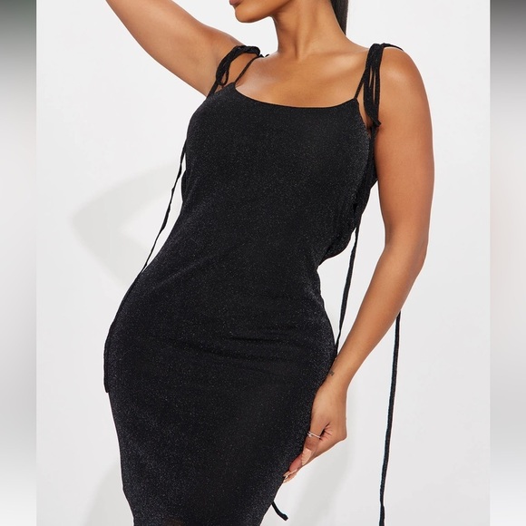 Fashion Nova Stunned Fascination Black Spaghetti Strap Midi Dress - Picture 10 of 10